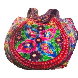 Tribe Azure Handmade Floral Shoulder Bag